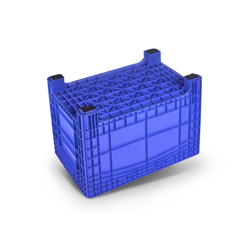 N° de l'image du produit 2 : Conteneur grand format XL, HxlxP 800 x 1.200 x 800 mm, 535 litres, 4 pieds, bleu