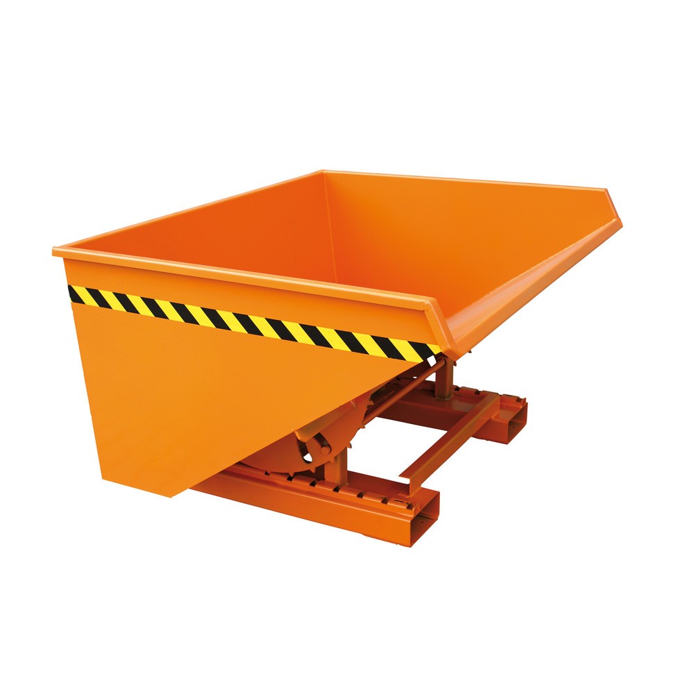 Illustration du produit: Conteneur inclinable avec glissières, volume 0,5 m³, orange pur