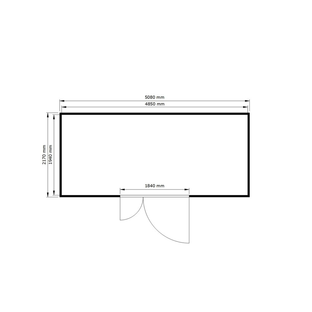 N° de l'image du produit 2 : Conteneur pour substances dangereuses SAFE Tank 1700 ALG, isolé, installation à l'extérieur, complètement monté, revêtement plastique RAL 9002, dimensions extérieures 5 380x2 170x2 520 mm, porte à doubles battants (division asymétrique), au