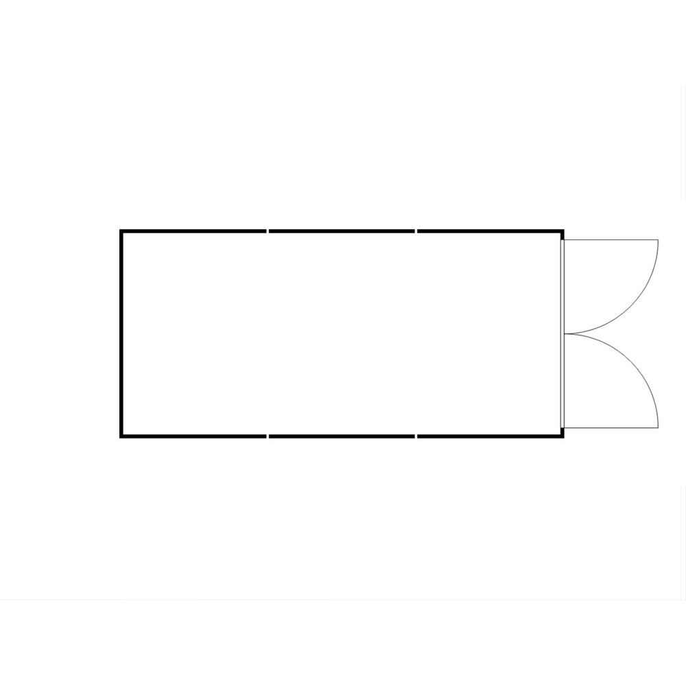 N° de l'image du produit 2 : Conteneur pour substances dangereuses SAFE Tank 3000 ECO, efficacité énergétique grâce à la commande du ventilateur en fonction des besoins, dimensions extérieures 3 350x6 520x2 560 mm, porte à doubles battants, au centre du côté large,