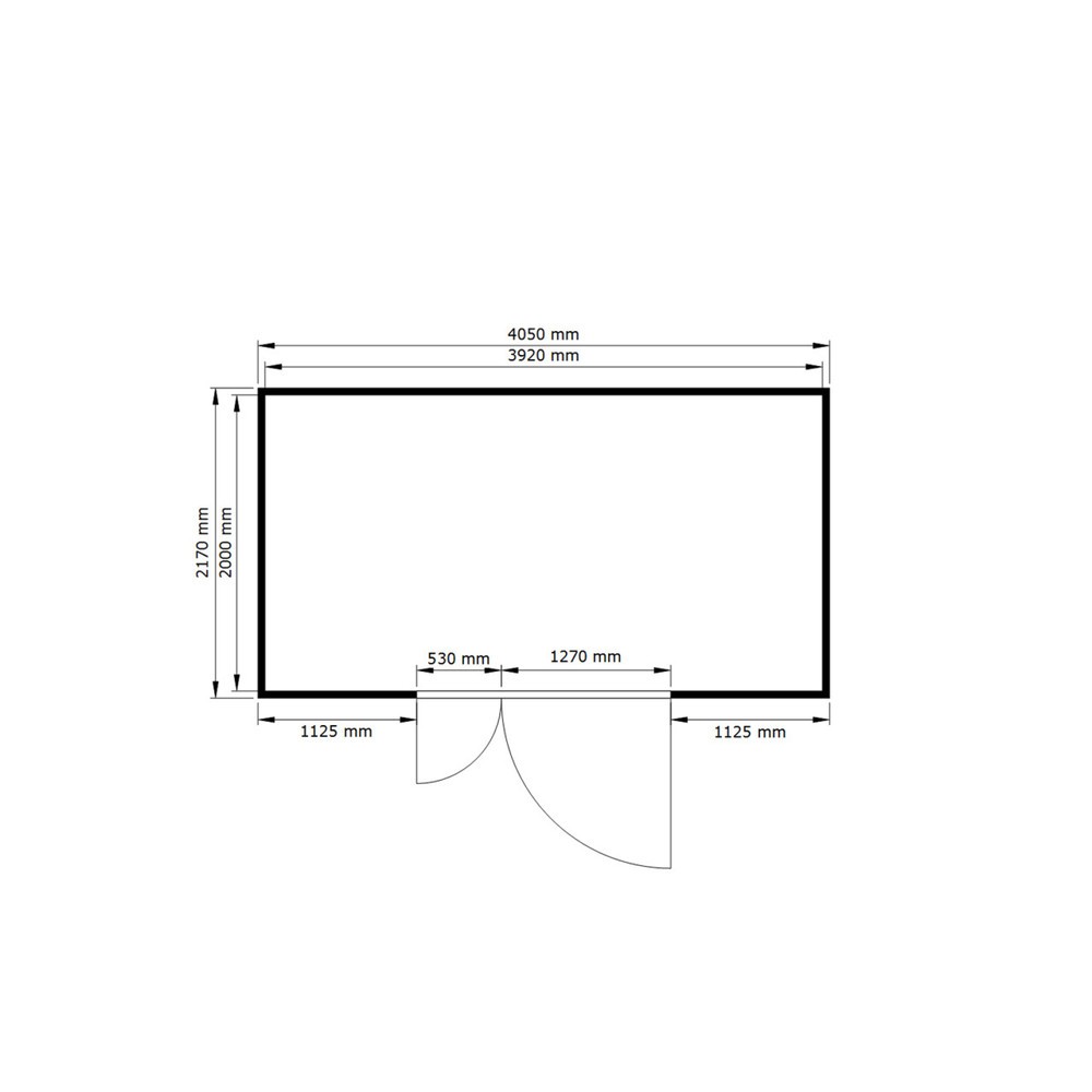 N° de l'image du produit 2 : Conteneur pour substances dangereuses SAFE Tank 1350, installation à l'extérieur, galvanisé, monté, PLG, dimensions extérieures 4 050x2 170x2 300 mm, porte à doubles battants (division asymétrique), au centre du côté de 4 m, surface de