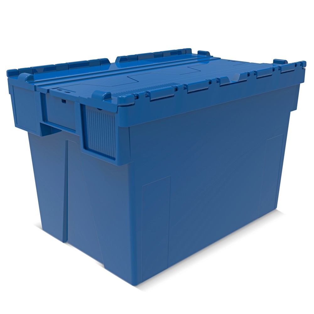 Immagine del prodotto: Alpha Eurobox in PP con tappo incernierato, blu, 77 litri, HxBxT 400 x 600 x 400 mm