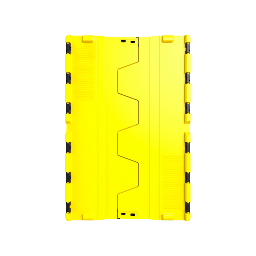 Immagine del prodotto n. 2: Alpha Eurobox in PP rigranulato con tappo incernierato, nero/giallo, 77 litri, HxBxT 400 x 600 x 400 mm