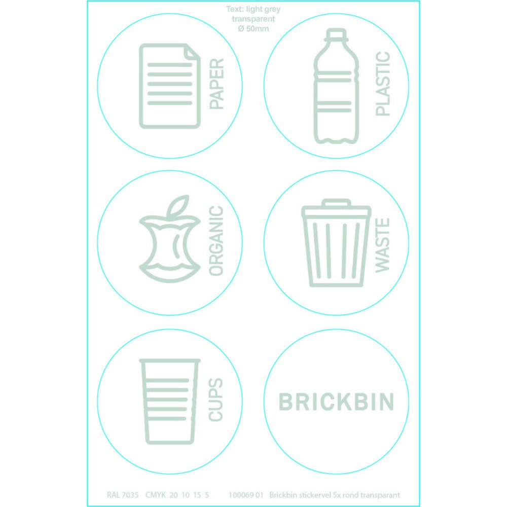 Immagine del prodotto: Contenitore per rifiuti BRICKBIN con coperchio incernierato, in plastica riciclata, 65 litri, quadrato, nero/grigio