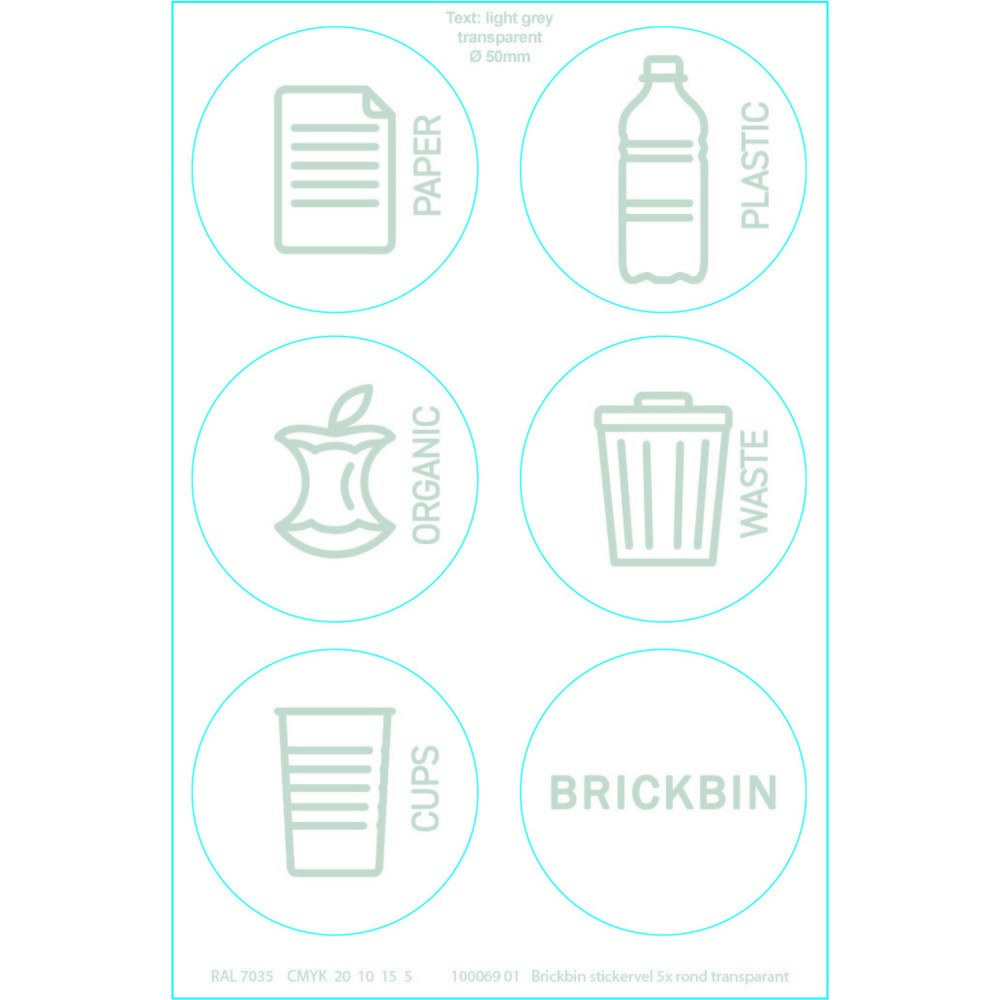 Immagine del prodotto n. 4: Contenitore per rifiuti BRICKBIN con coperchio incernierato, in plastica riciclata, 65 litri, quadrato, nero/verde