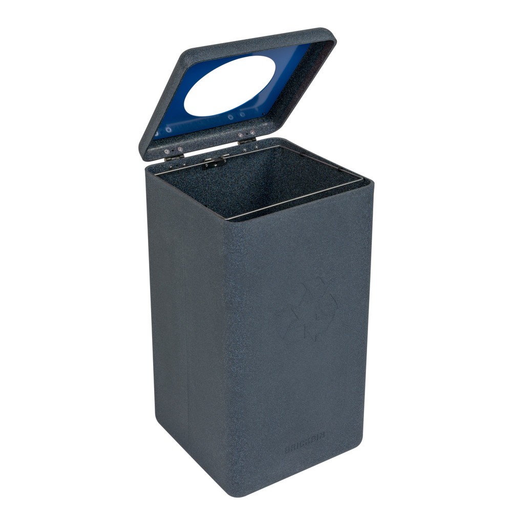 Immagine del prodotto n. 4: Contenitore per rifiuti BRICKBIN per carta, in plastica riciclata, 65 litri, quadrato, grigio/blu