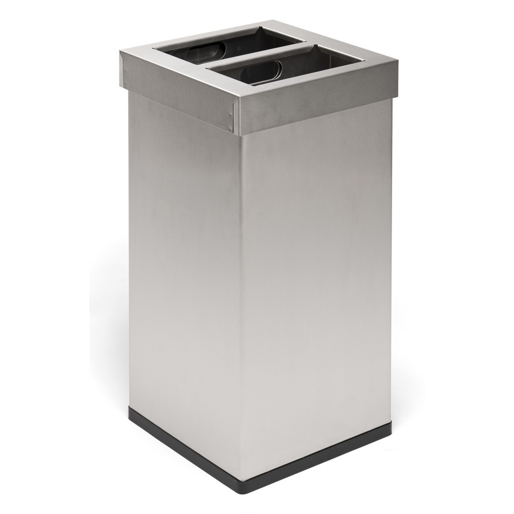 Immagine del prodotto: Contenitore per rifiuti CARRO Mix, in acciaio inox, 2x52,5 litri