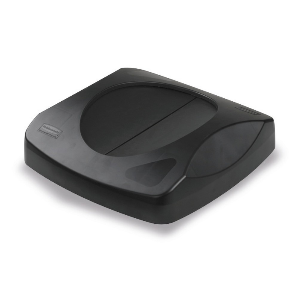 Immagine del prodotto: Coperchio basculante per contenitore per materiali riciclabili Rubbermaid®, 87 litri, nero