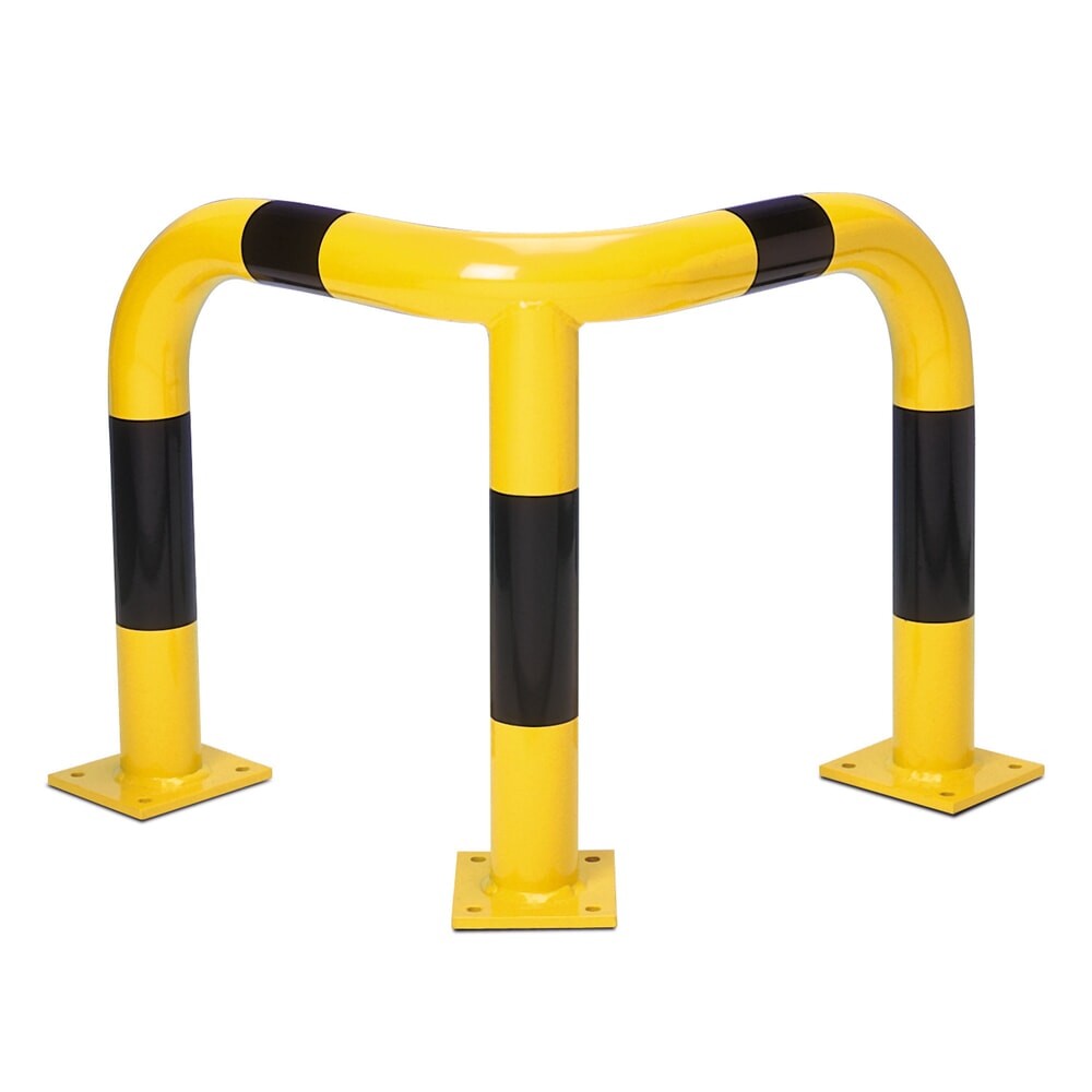 Product image: Corner hoop guard for indoor and outdoor use, hot-dip galvanised, height 600 mm