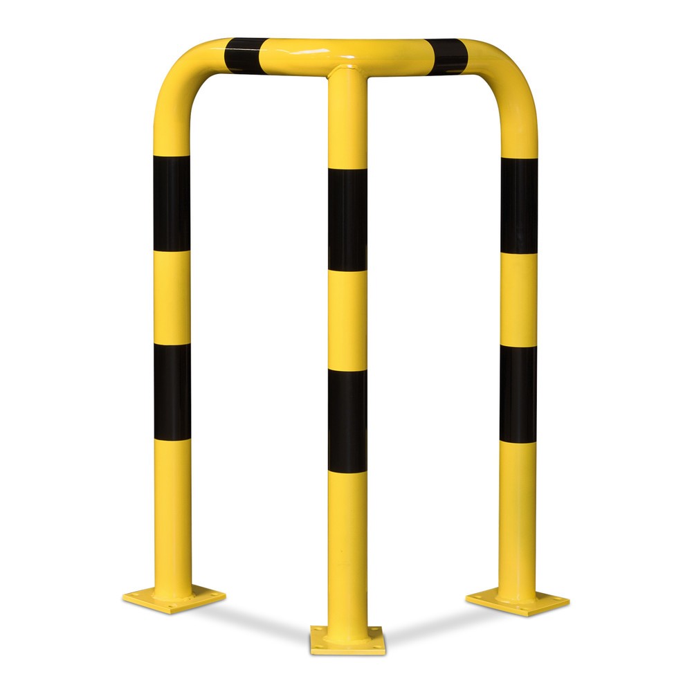 Product image: Corner hoop guard for indoor use, plastic-coated, height 1,200 mm