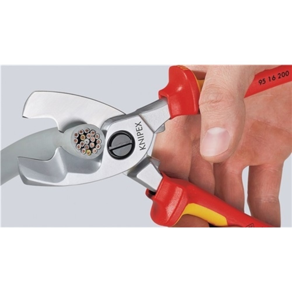 N° de l'image du produit 2 : Coupe-câble longueur 200 mm tête chromée VDE gaines multicomposant KNIPEX