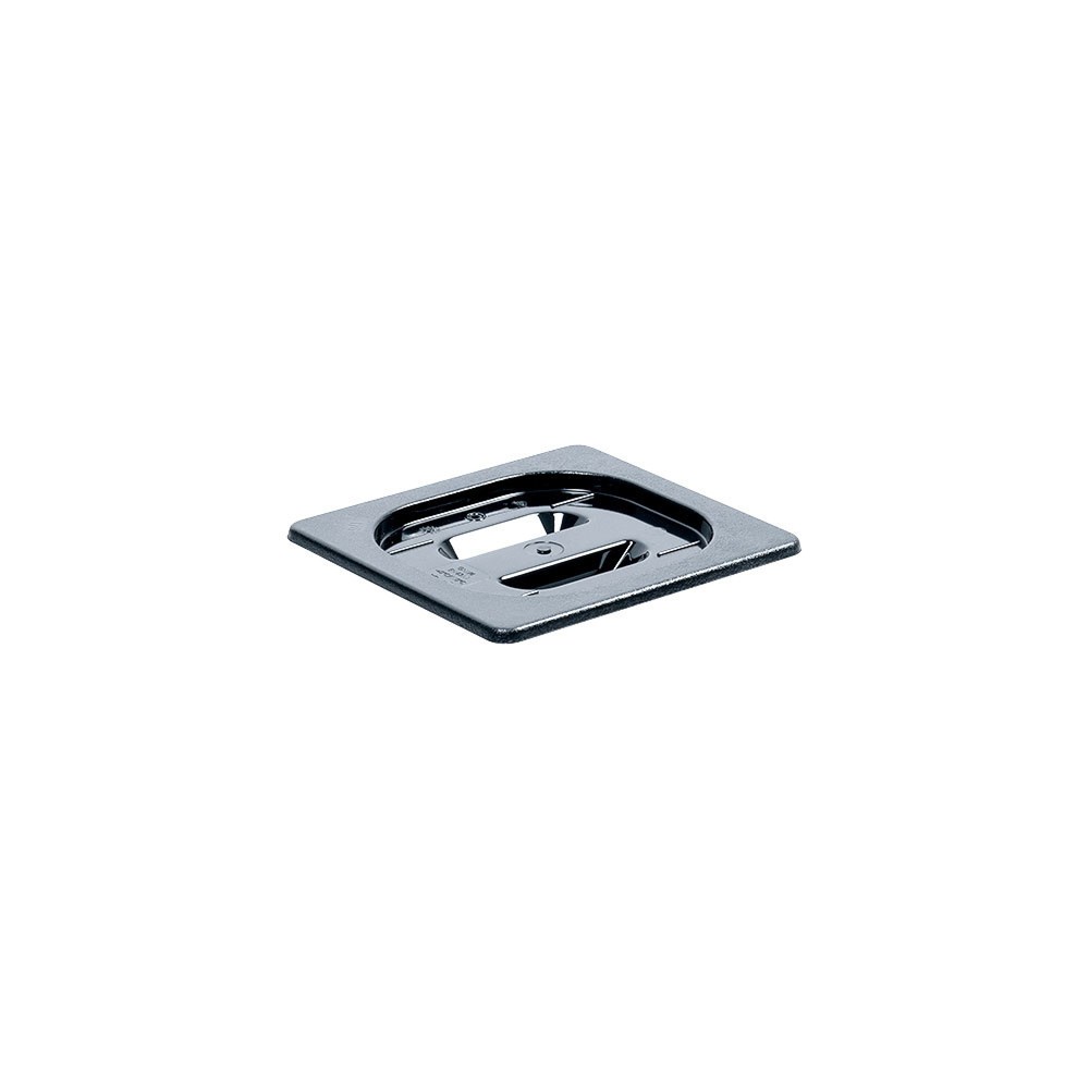 Illustration du produit: Couvercle GN Stalgast, polycarbonate, noir, pour bac GN 1/6