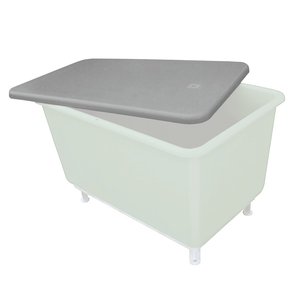 Illustration du produit: Couvercle plat pour conteneurs rectangulaires CEMO en PRV, largeur 880 mm