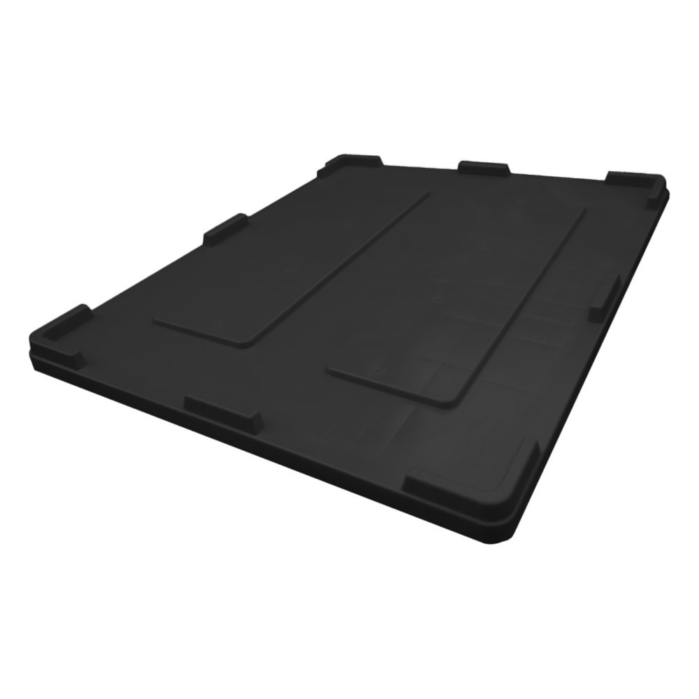 Illustration du produit: Couvercle pour caisse-palette, 1 200x1 000 mm, noir, à poser