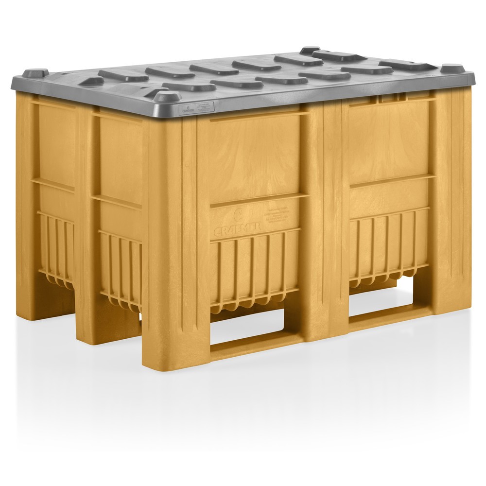 N° de l'image du produit 7 : Couvercle pour caisse-palette CRAEMER, 1 200 x 1 000 x 760 mm, gris