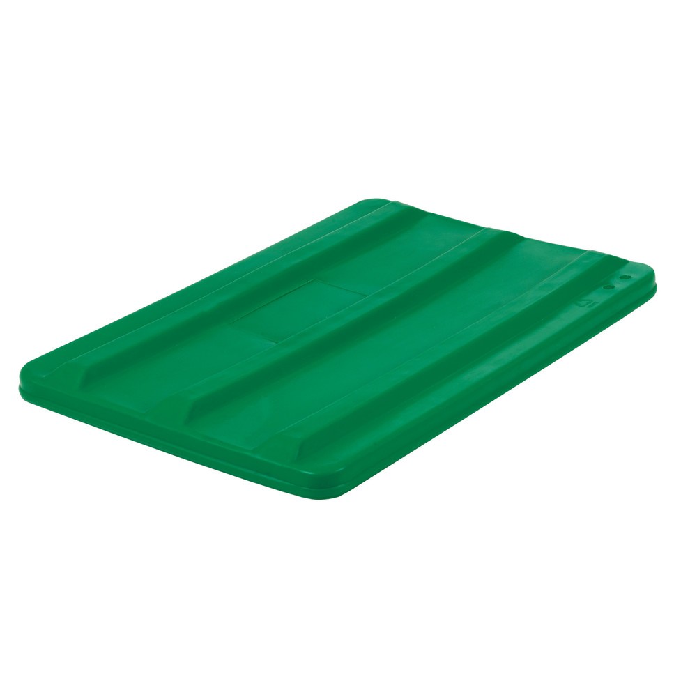 Illustration du produit: Couvercle pour conteneur à roulettes HEMMDAL, H x l x P 40 x 680 x 450 mm, vert