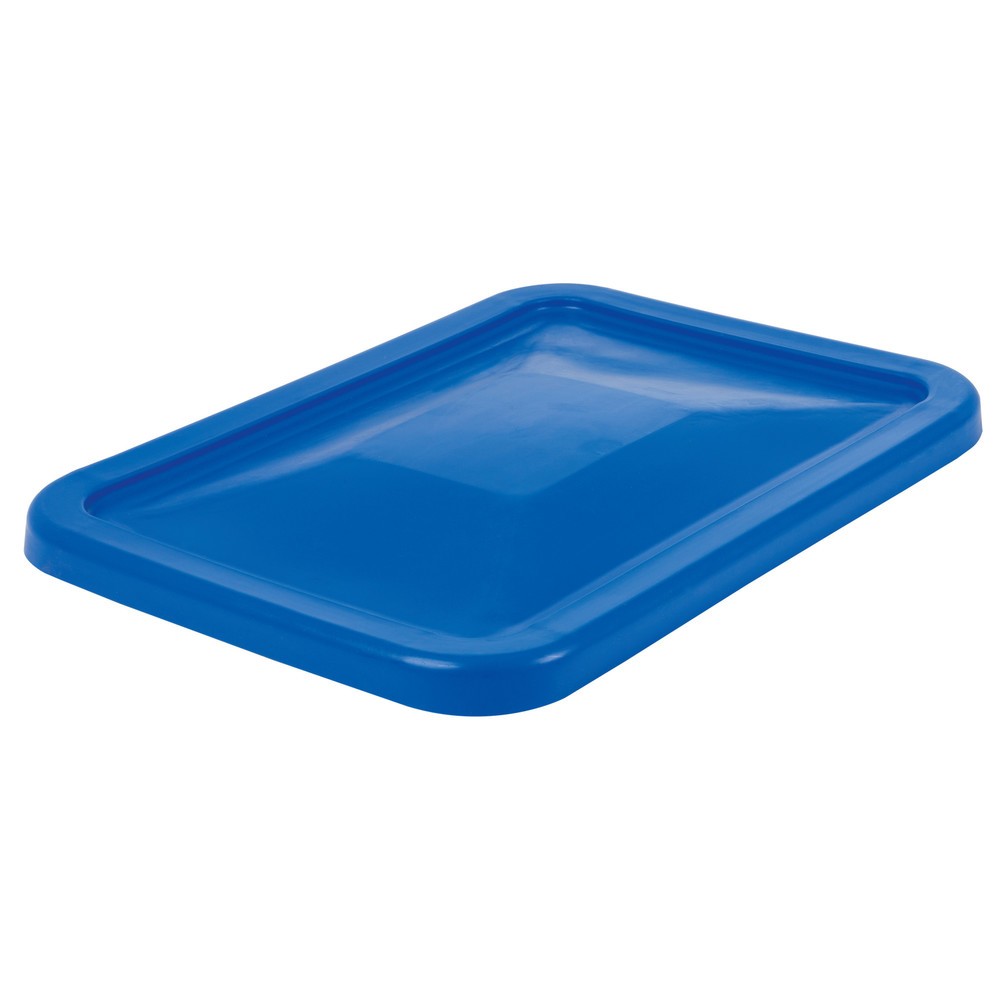 Illustration du produit: Couvercle pour conteneur à roulettes HEMMDAL, H x l x P 40 x 680 x 450 mm, bleu