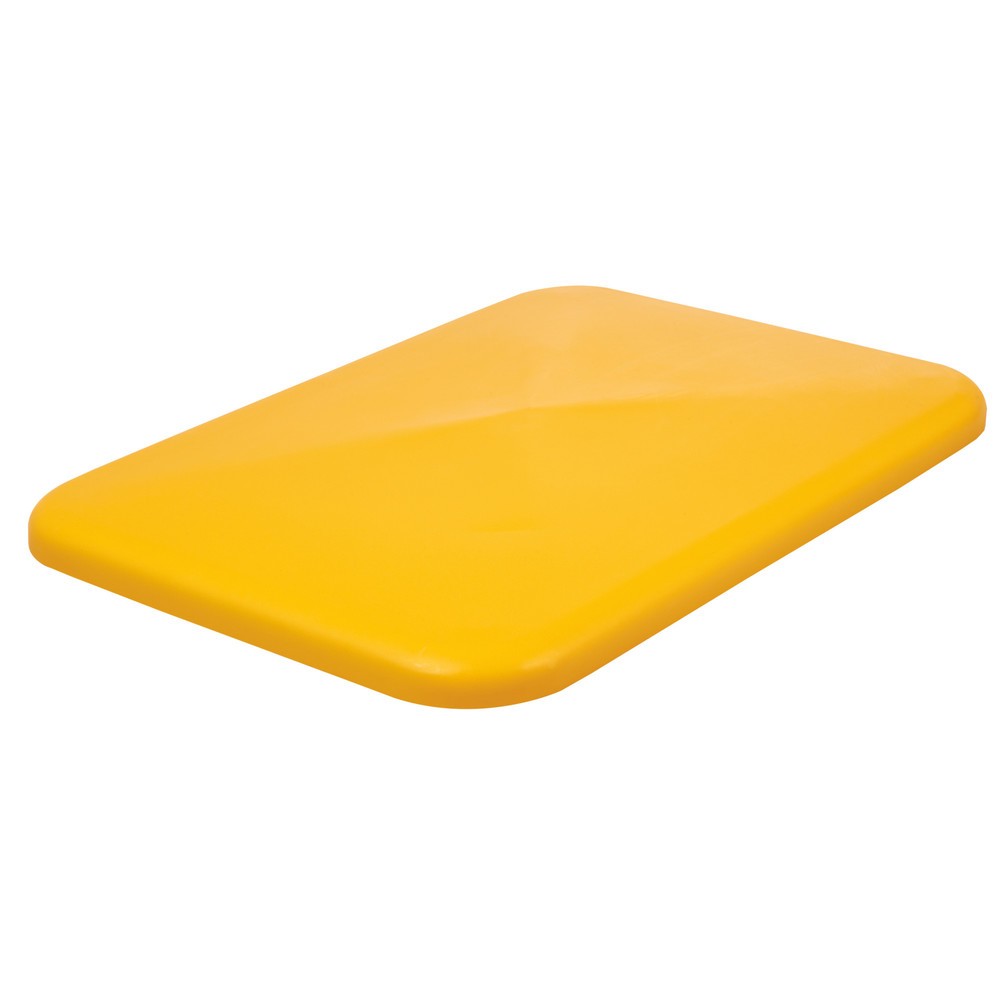 Illustration du produit: Couvercle pour conteneur à roulettes HEMMDAL, H x l x P 40 x 680 x 450 mm, jaune