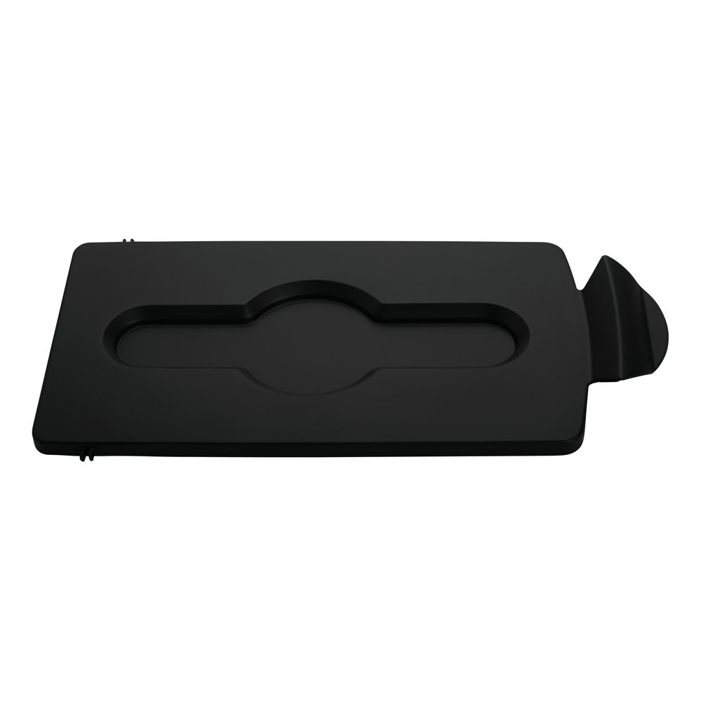 Illustration du produit: Couvercle pour station de recyclage Rubbermaid® Slim Jim, fermé, noir