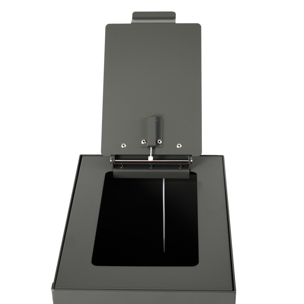 N° de l'image du produit 4 : Couvercle rabattable pour dispositif modulaire de tri des déchets, gris foncé