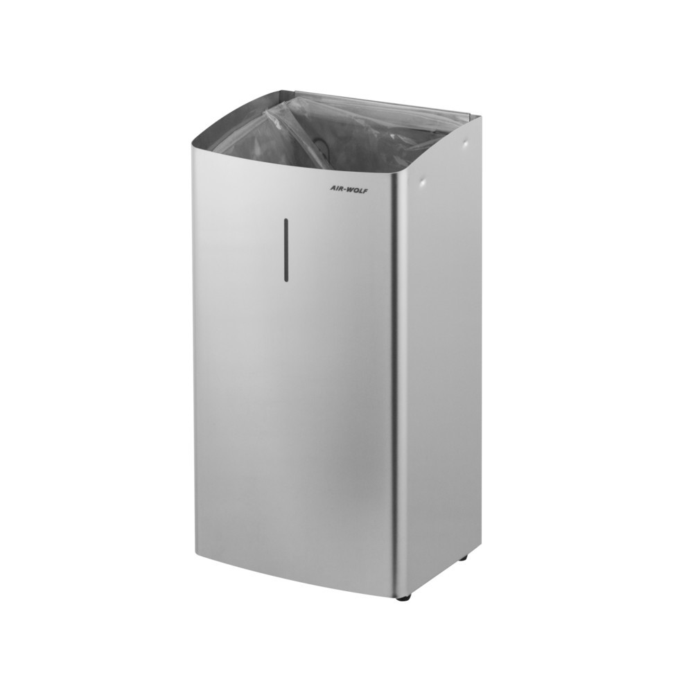 Número de imagen del producto 1: Cubo de residuos Air-Wolf, 27 litros de volumen, de acero inoxidable cepillado