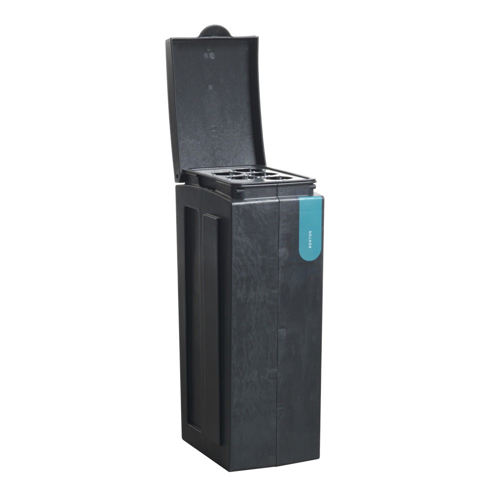 Número de imagen del producto 3: Cubo de residuos BON TON original para vasos de polipropileno 100% reciclado de 70 litros gris