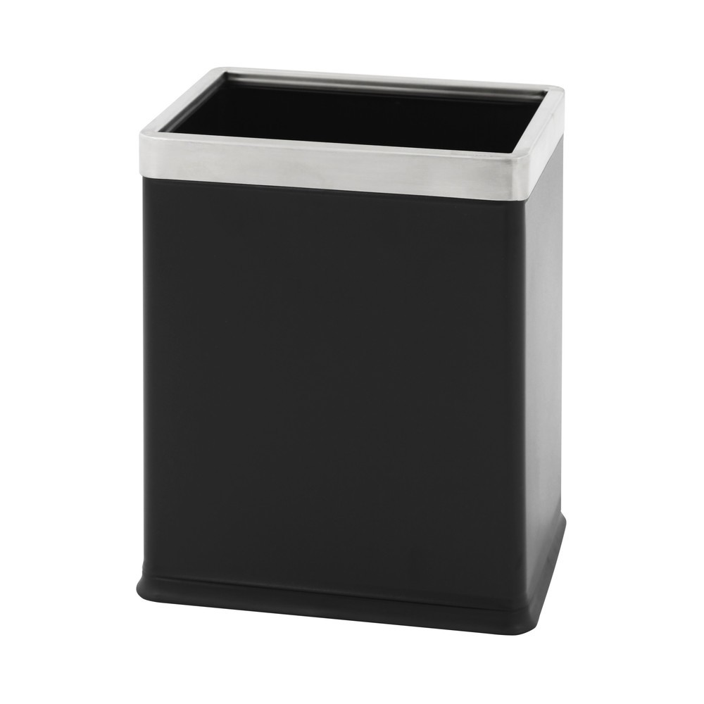 Número de imagen del producto 1: Cubo de residuos de doble pared, rectangular, 10 litros, negro