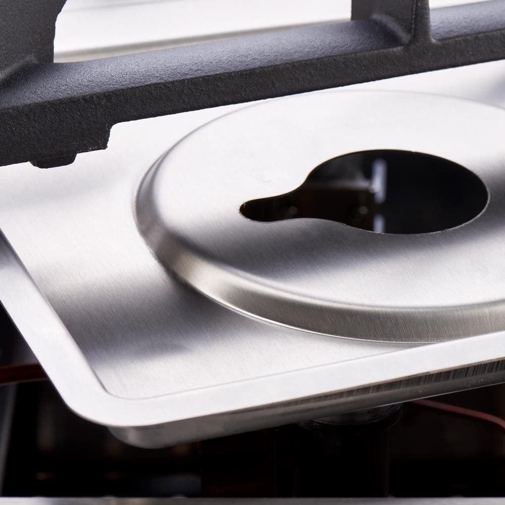 N° de l'image du produit 6 : Cuisinière à gaz Stalgast avec 6 feux (3,5+2x5+2x7+9), four électrique GN2/1 et meuble bas, Série 700 ND