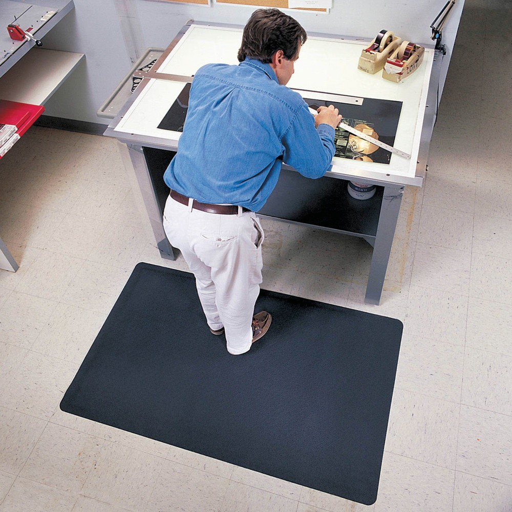 N° de l'image du produit 5 : Dalle anti-fatigue, surface en caoutchouc, face arrière en vinyle, lxP 610 x 910 mm