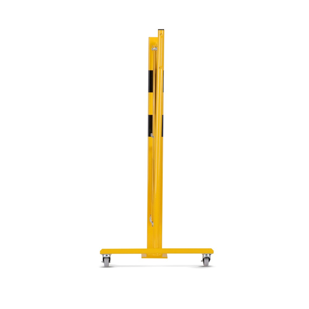 N° de l'image du produit 4 : dancop Barrière extensible, 1 pied à roulette, 1 borne, largeur 3 600 mm, jaune/noir