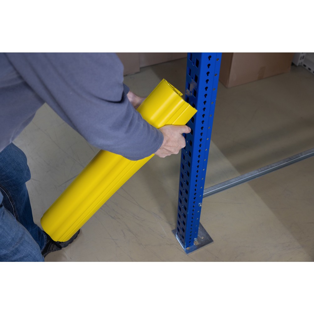 N° de l'image du produit 12 : Dancop d-flexx Protection contre les chocs pour rayonnages Alfa, en plastique, dimensions intérieures Hxl 600 x 75-99 mm