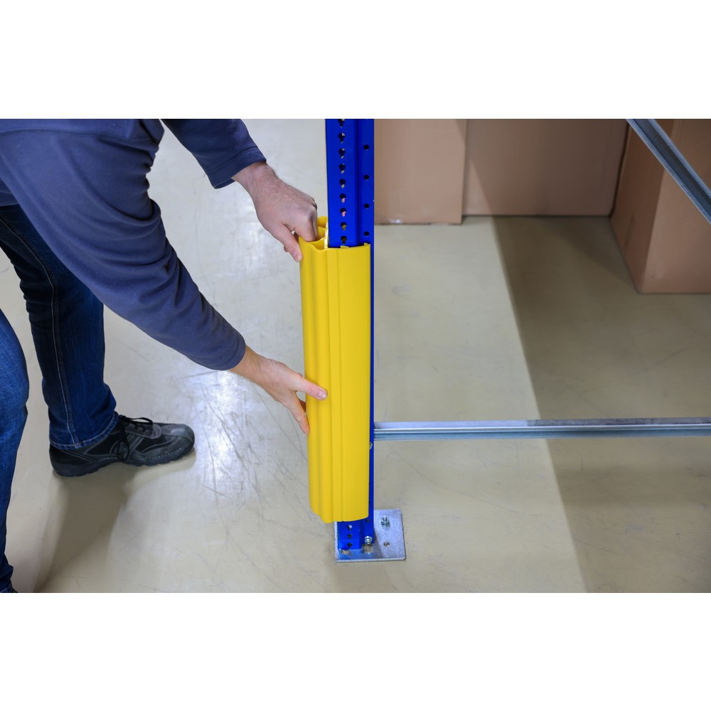 N° de l'image du produit 14 : Dancop d-flexx Protection contre les chocs pour rayonnages Alfa, en plastique, dimensions intérieures Hxl 400 x 75-99 mm