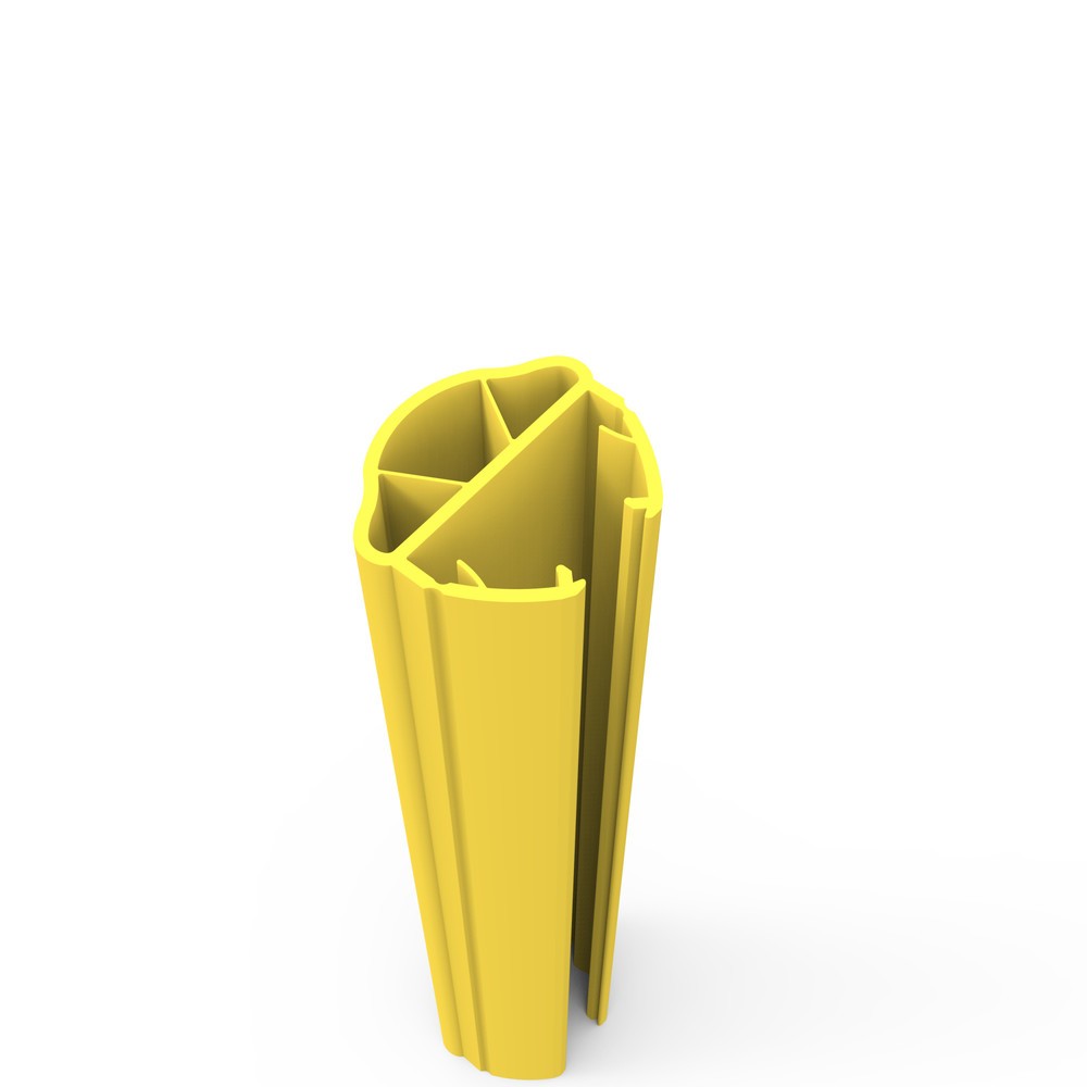 N° de l'image du produit 4 : Dancop d-flexx Protection contre les chocs pour rayonnages Alfa, en plastique, dimensions intérieures Hxl 600 x 75-99 mm