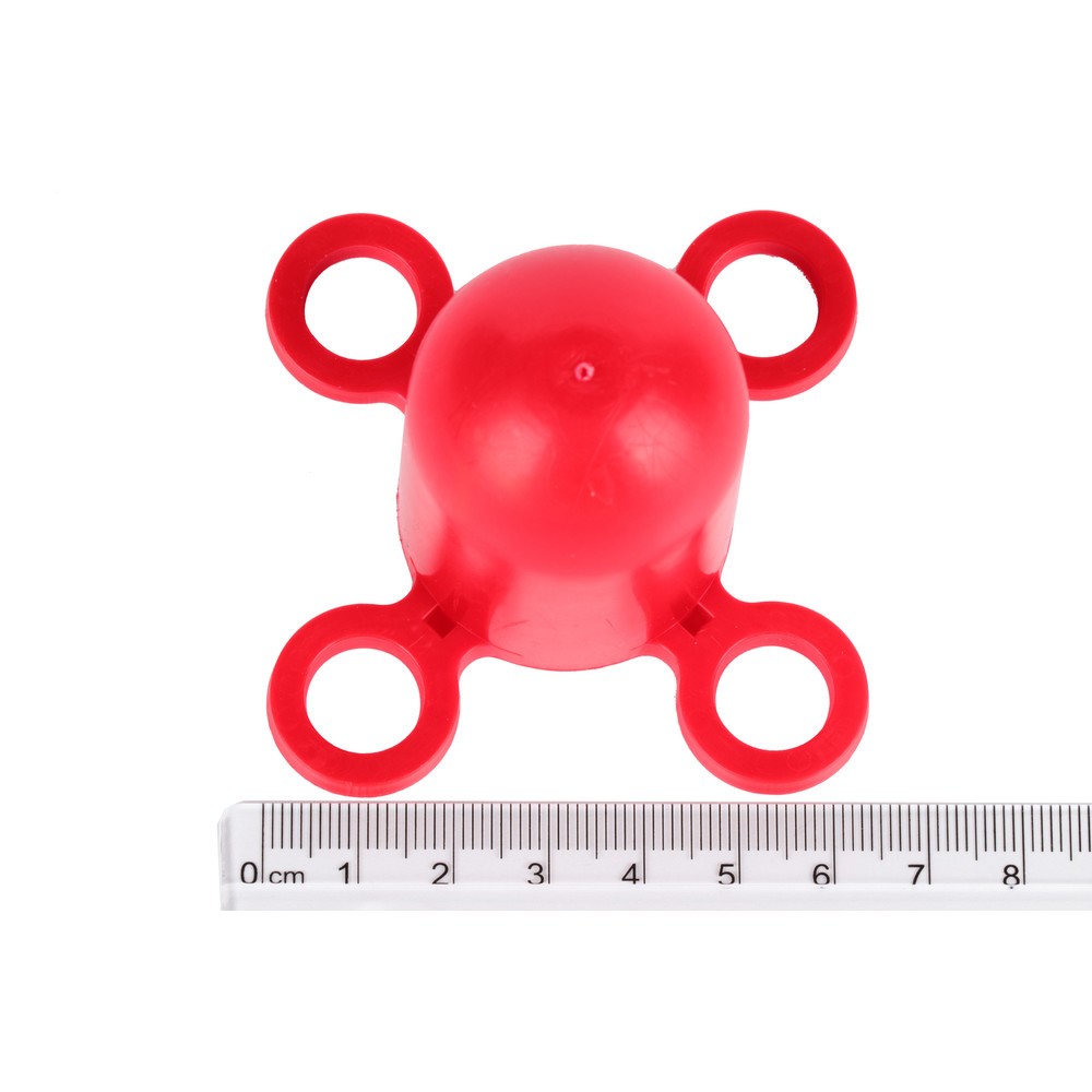 N° de l'image du produit 2 : dancop Jeu de potelets à chaîne KPS, chaîne en plastique de 10 m, rouge/blanc, 6 pcs/UV