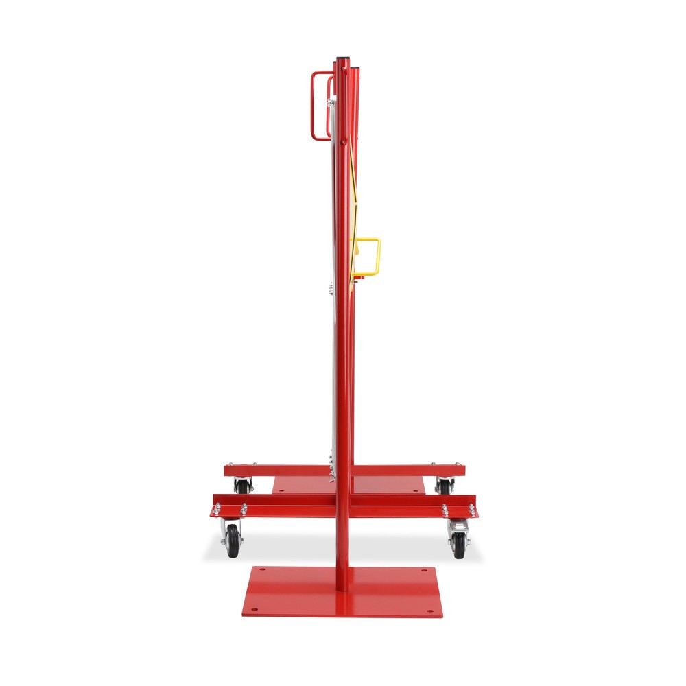 N° de l'image du produit 4 : dancop Kit de barrière extensible, 2 pieds à roulette, 2 plaques de base, largeur 2 x 2 000 mm, rouge/blanc