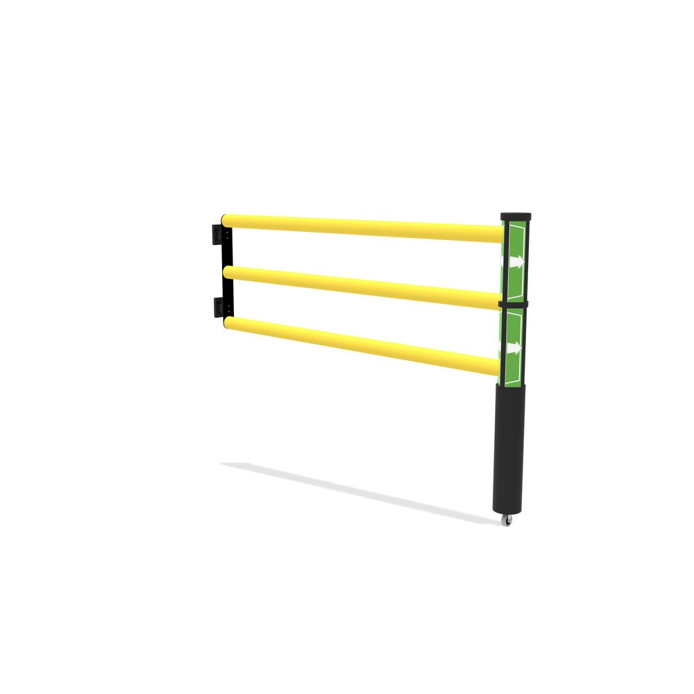 N° de l'image du produit 2 : dancop Porte battante pour garde-corps de sécurité « Delta », H x l 1 200 x 1 750 mm, avec rouleau