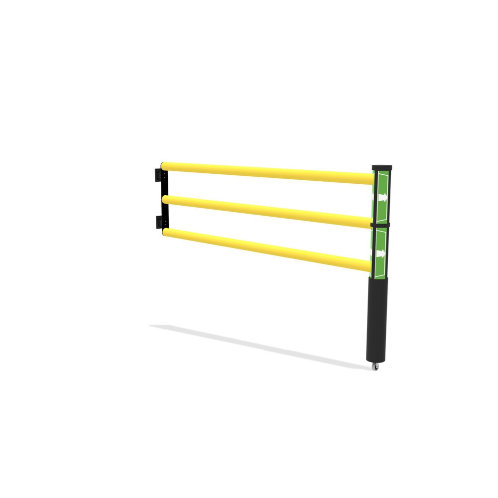 N° de l'image du produit 2 : dancop Porte battante pour garde-corps de sécurité « Delta », H x l 1 200 x 2 000 mm, avec rouleau