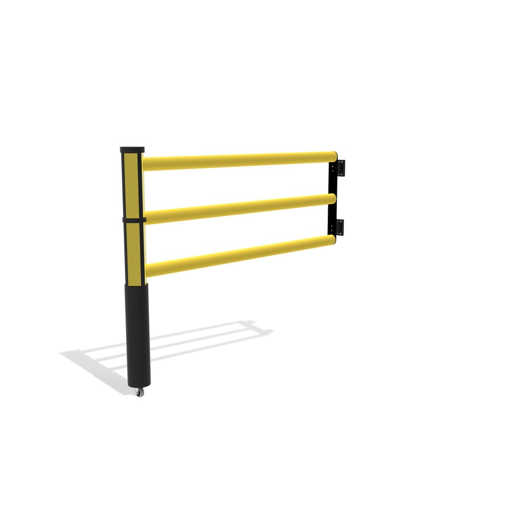 N° de l'image du produit 4 : dancop Porte battante pour garde-corps de sécurité « Delta », H x l 1 200 x 1 500 mm, avec rouleau