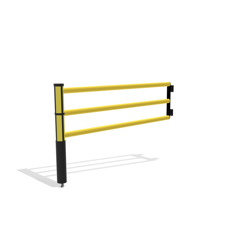 N° de l'image du produit 4 : dancop Porte battante pour garde-corps de sécurité « Delta », H x l 1 200 x 2 000 mm, avec rouleau