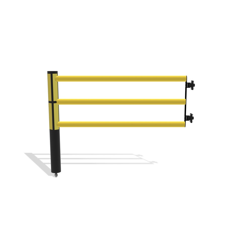 N° de l'image du produit 5 : dancop Porte battante pour garde-corps de sécurité « Delta », H x l 1 200 x 1 500 mm, avec rouleau