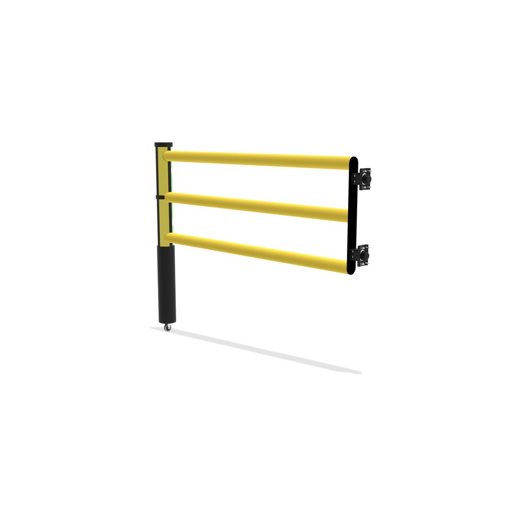 N° de l'image du produit 6 : dancop Porte battante pour garde-corps de sécurité « Delta », H x l 1 200 x 1 500 mm, avec rouleau