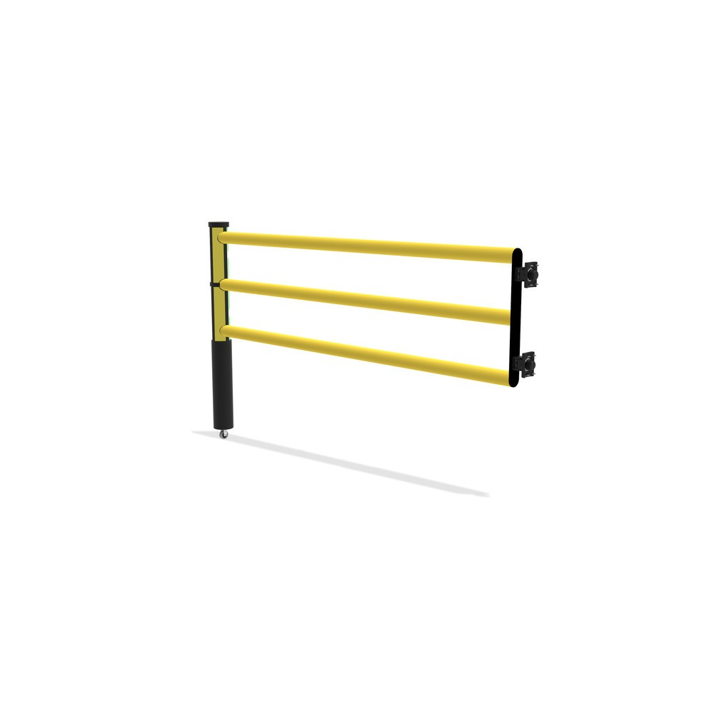 N° de l'image du produit 6 : dancop Porte battante pour garde-corps de sécurité « Delta », H x l 1 200 x 2 000 mm, avec rouleau