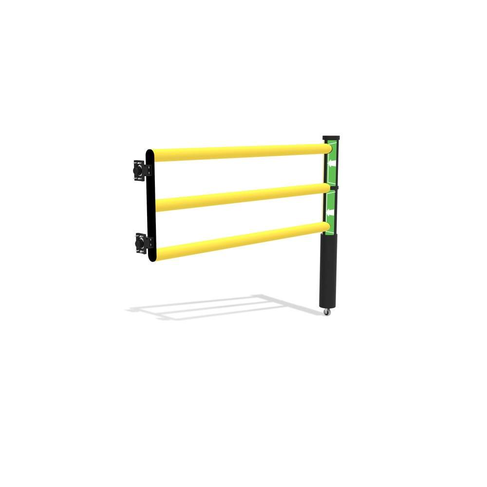 N° de l'image du produit 8 : dancop Porte battante pour garde-corps de sécurité « Delta », H x l 1 200 x 1 500 mm, avec rouleau