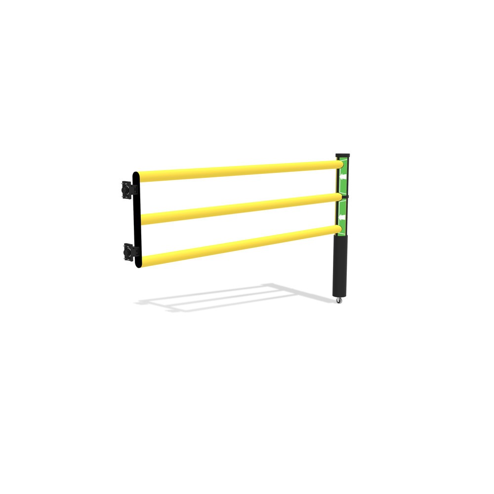N° de l'image du produit 8 : dancop Porte battante pour garde-corps de sécurité « Delta », H x l 1 200 x 2 000 mm, avec rouleau