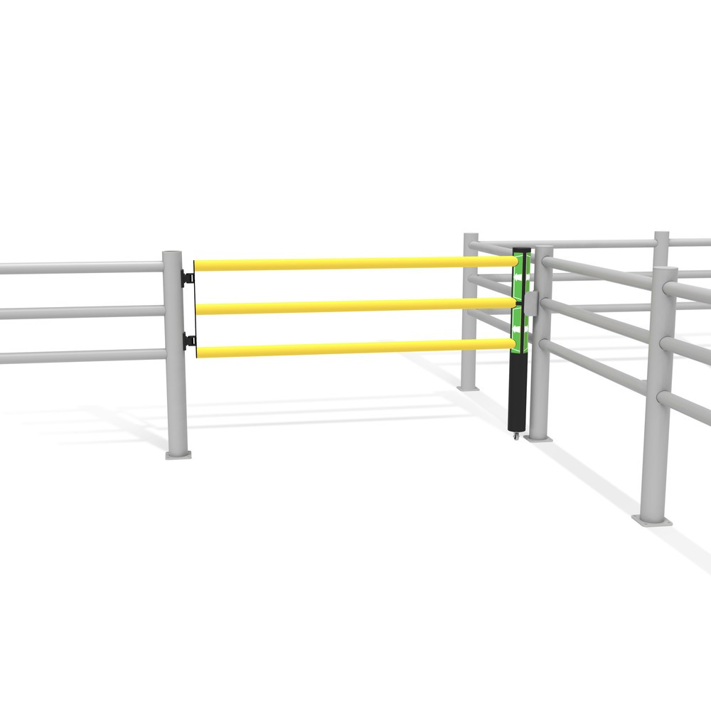 N° de l'image du produit 11 : dancop Porte battante pour garde-corps de sécurité « Delta », H x l 1 200 x 2 000 mm, avec rouleau