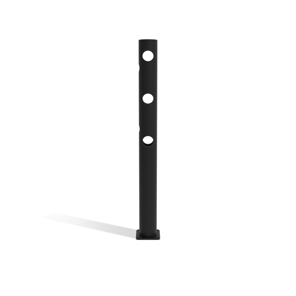 N° de l'image du produit 5 : dancop Poteau central de porte battante pour garde-corps de sécurité « Delta », Ø 110 mm, hauteur 1 200 mm, 90°
