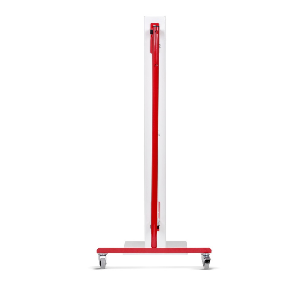Produktabbildung Nr. 3: dancop Scherengitter, Rollen einseitig, Wandmontage, Breite 4.000 mm, rot/weiß