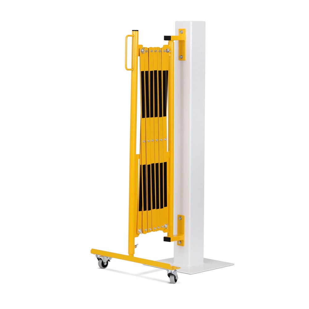 Produktabbildung Nr. 4: dancop Scherengitter, Rollen einseitig, Wandmontage, Breite 3.600 mm, schwarz/gelb