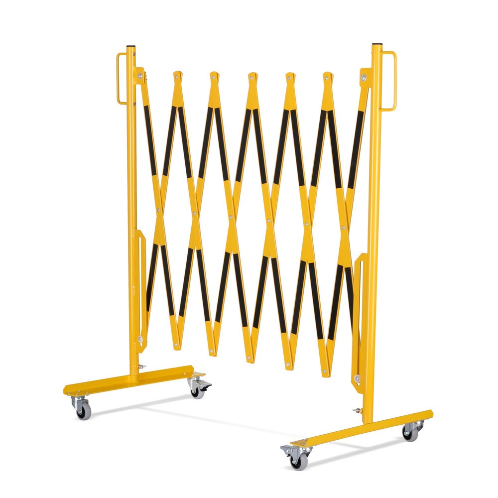 Produktabbildung Nr. 6: dancop Scherengitter, Rollen beidseitig, Breite 3.600 mm, schwarz/gelb