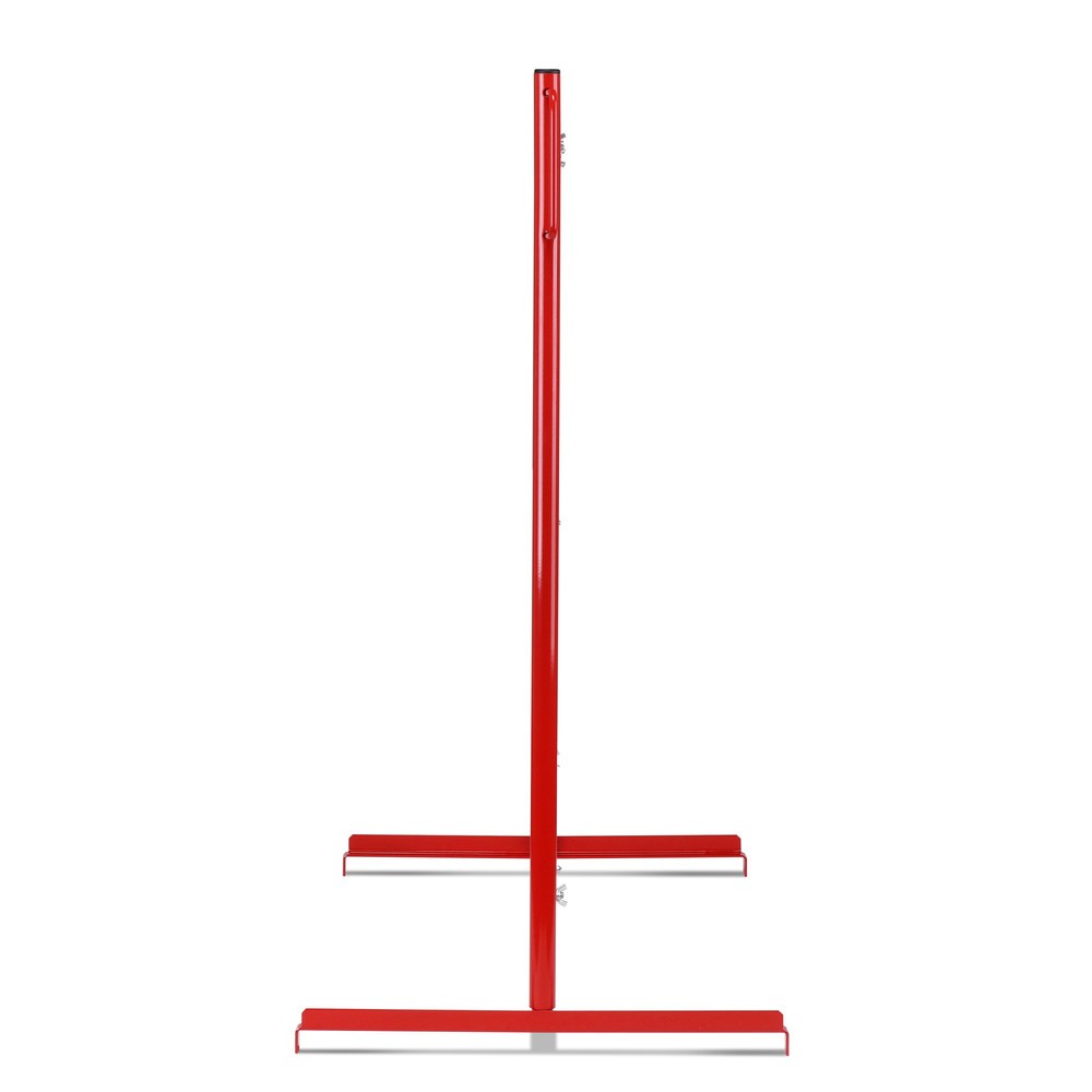 Produktabbildung Nr. 7: dancop Scherengitter, Standfuß beidseitig, Breite 4.000 mm, rot/weiß